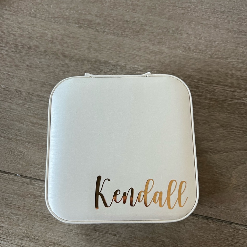 Travel jewelry case with name “Kendall” - super cute and never been used!